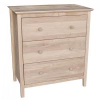 High Tide Brooklyn 3-Drawer Chest (KD) - Pure White