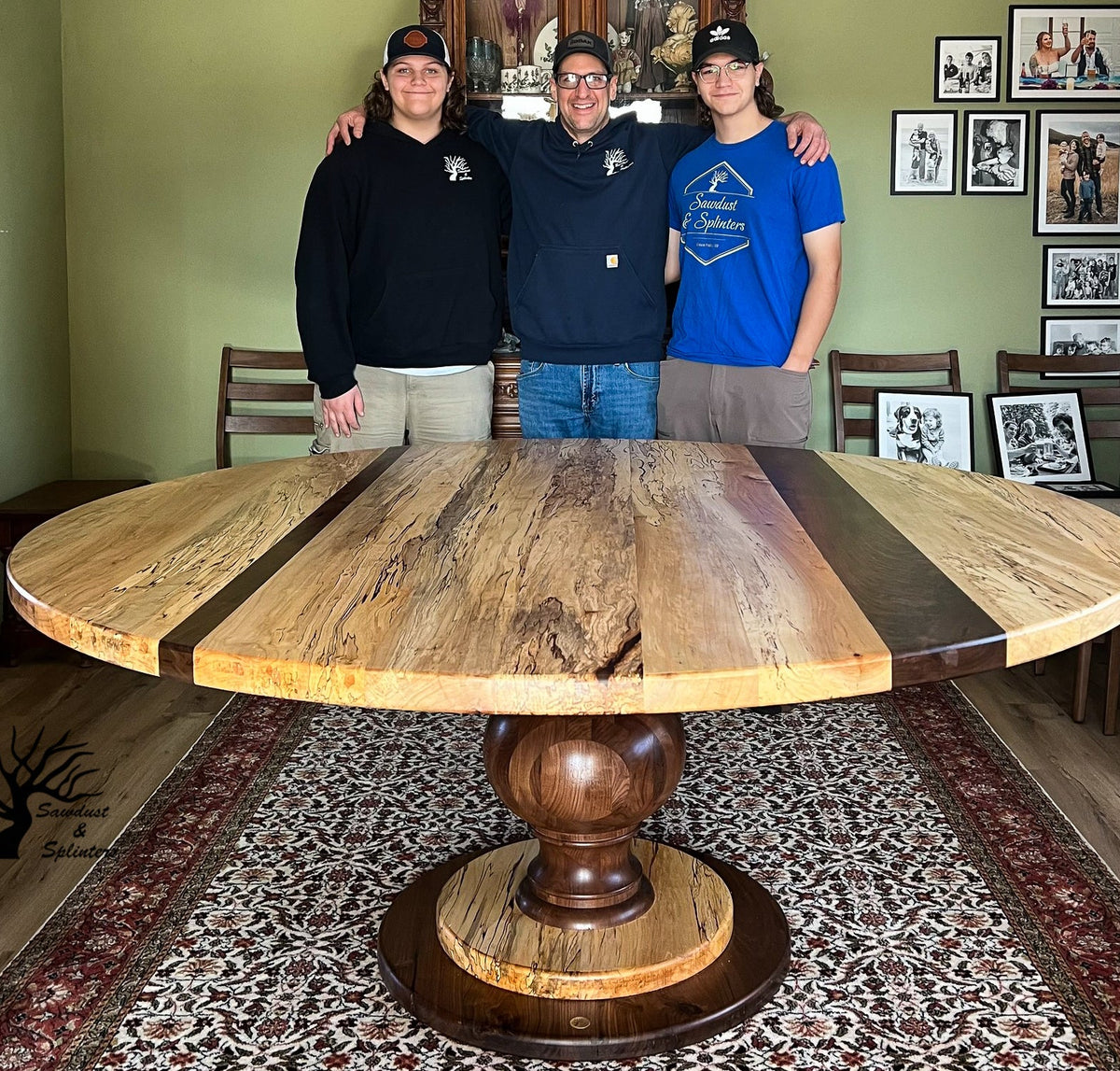 Custom Spalted Maple & Walnut Table