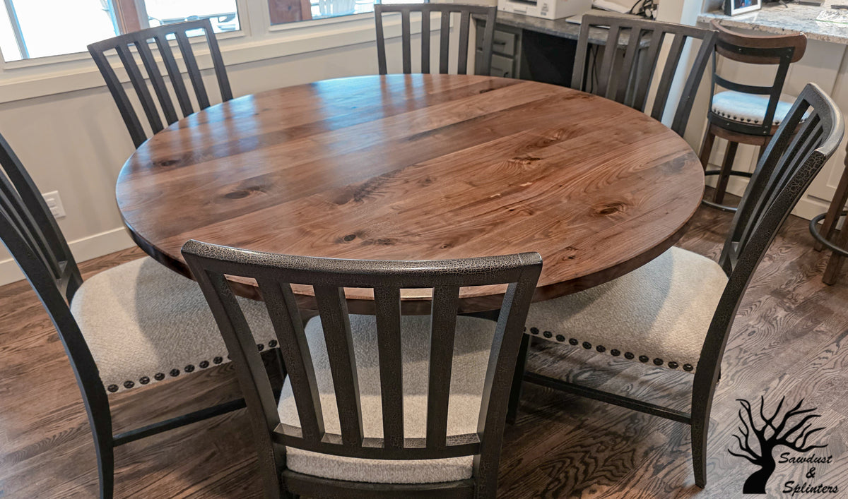 Walnut Barrel Table