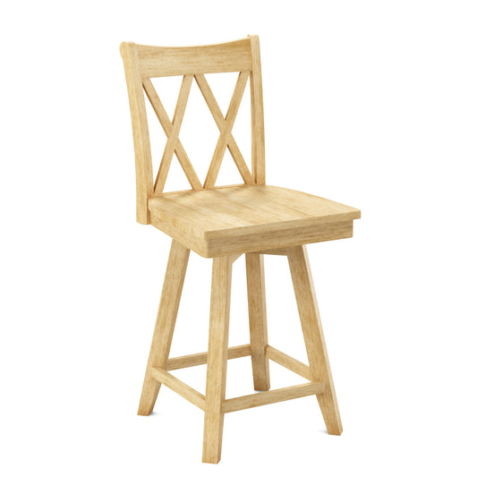 24" Double X Back Swivel Counter Stool
