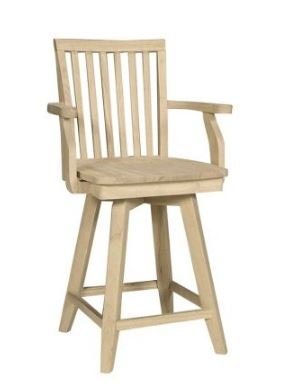 30" Mission Swivel Arm Bar Stool