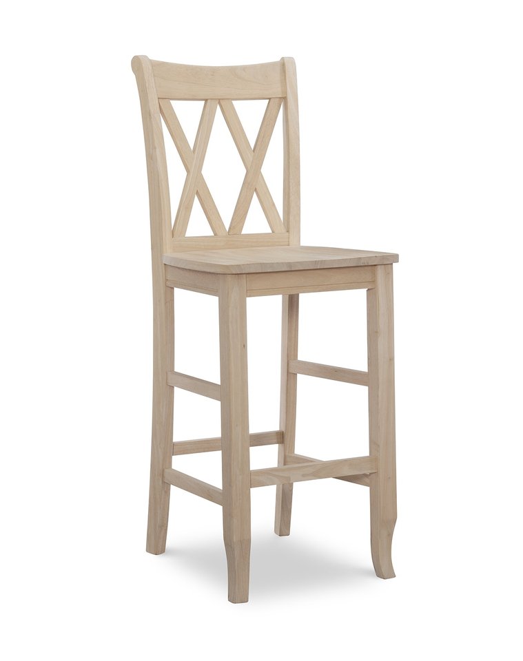 30" Double X Back Bar Stool