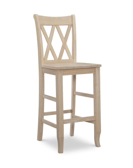 30" Double X Back Bar Stool