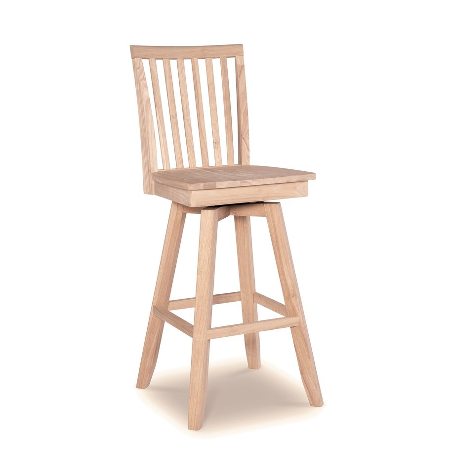 30" Mission Swivel Bar Stool