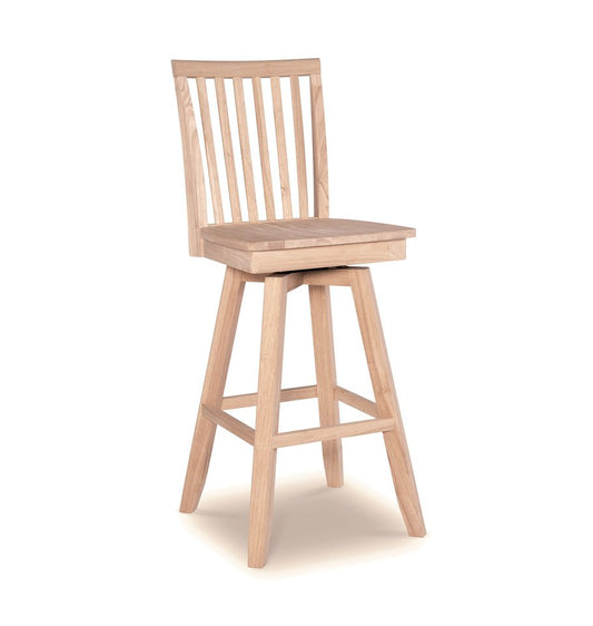 30" Mission Swivel Bar Stool
